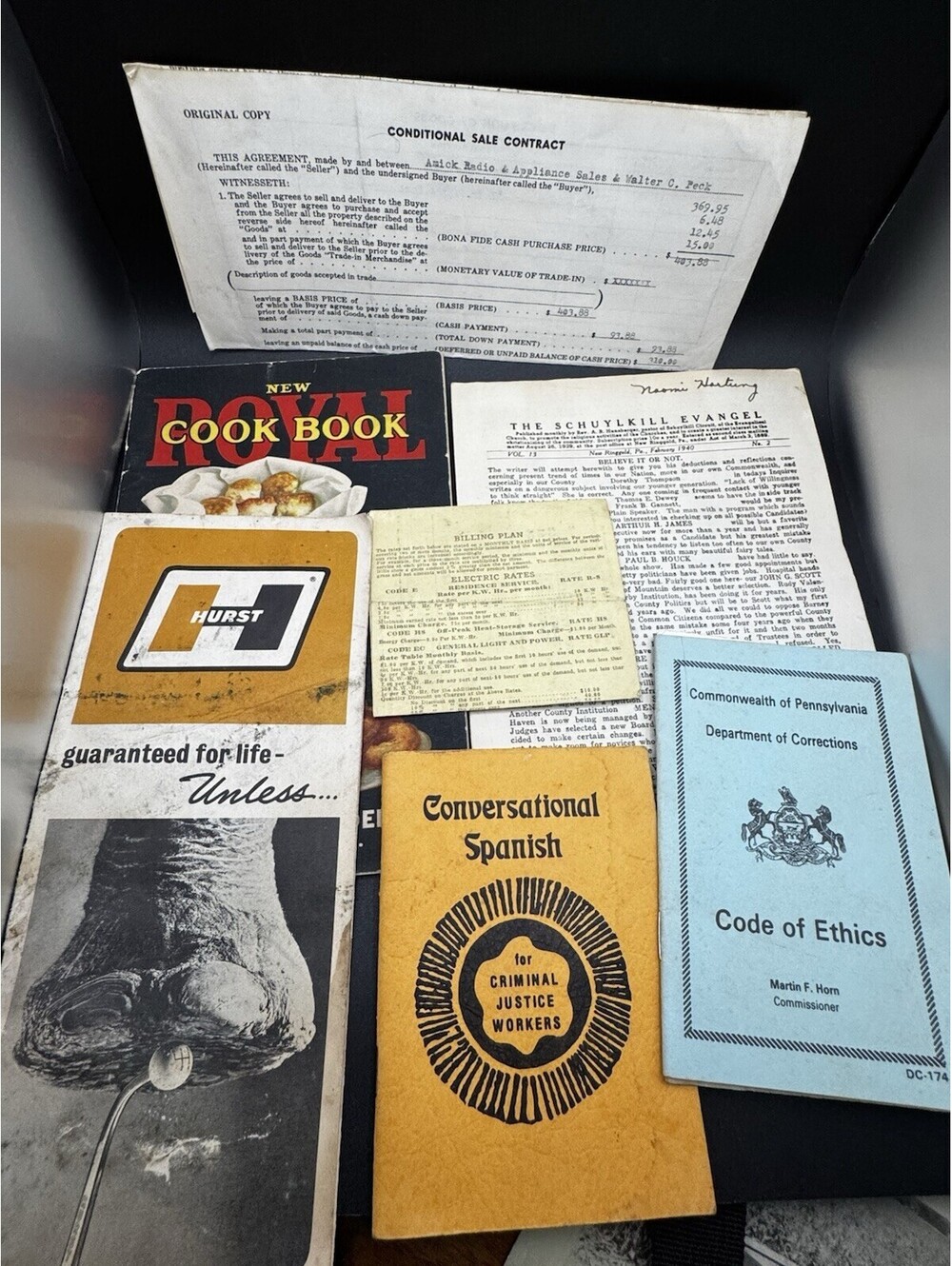 Vintage Ephemera Lot - 1920, 30 & 40 - Royal Baking Powder Criminal Justice
